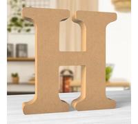 Aruatu 12 Inch Balsa Wooden Letters Unfinished Wood Letters for Wall Decor Decorative Standing Letters Large Letters for Wall Decoration for Craft Home Party Projects (H)