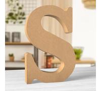 Aruatu 12 Inch Balsa Wooden Letters - Unfinished Wood Standing Letters for Wall Decor and Home Craft Party Projects (S)