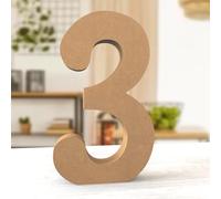 Aruatu 12 Inch Balsa Wooden Numbers Unfinished Wood Numbers for Wall Decor Decorative Standing Numbers Large Numbers for Wall Decoration for Craft Home Party Projects (3)