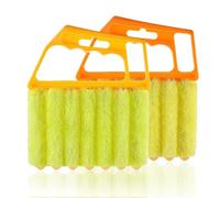 Aruatu 2 Pcs Blind Cleaner Duster Tool with 7 Brush Head Dusting Cleaner Tool Washable Venetian Handheld Mini Duster Brush for Window & Air Conditioner Blinds Dust Dirt