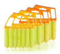 Aruatu 4 Pcs Blind Cleaner Duster Tool with 7 Brush Head Dusting Cleaner Tool Washable Venetian Handheld Mini Duster Brush for Window & Air Conditioner Blinds Dust Dirt