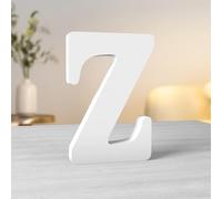 Aruatu 8 Inch White Wood Letters Unfinished Wood Letter for Wall Decor Decorative Standing Letter Large Letters for wall Decoration for Craft Home Party Projects (Z)