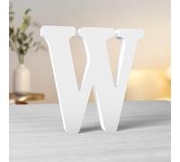 Aruatu 8 Inch White Wood Letters Unfinished Wood Letters for Wall Decor Decorative Standing Letters Large Letters for wall Decoration for Craft Home Party Projects (W)