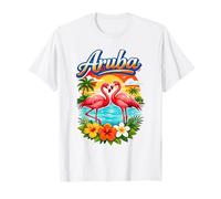 Aruba Beach Flamingo Tropical Sunset Graphic T-Shirt