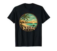 Aruba Beach Sunset Design with Palm Trees T-Shirt