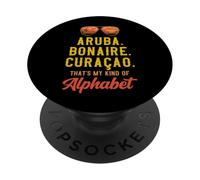 Aruba Bonaire Curaçao My Kind of Alphabet Funny ABC Islands PopSockets Adhesive PopGrip
