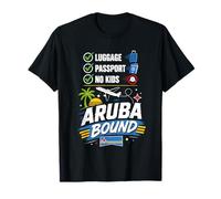 Aruba Bound Family Vacation No Kids Adults Trip T-Shirt