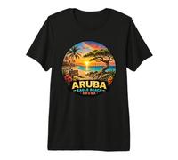 Aruba Eagle Beach Sunset Tropical Paradise Premium T-Shirt