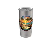 Aruba Eagle Beach Sunset Tropical Paradise Stainless Steel Insulated Tumbler