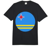 Aruba Flag Circle Comfort Colors Adult Heavyweight T-Shirt