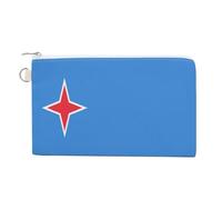 Aruba Flag Fashion Coin Purse Small Zippered Wallet Pouch with Key Ring Cute Credit Card Holder
