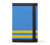 Aruba Flag Men's Wallets Minimalist Trifold Wallet Polyester Card Cases Casual Coin Purse
