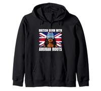 Aruba Girl Heritage British Born Aruban Roots Pride Zip Hoodie