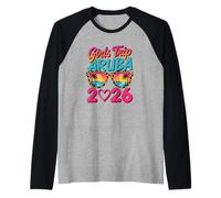Aruba Girls Trip Tropical Beach Vacation Raglan Baseball Tee