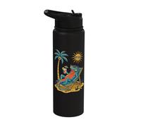Aruba Iguana on the Beach Stainless Steel Insulated Water Bottle