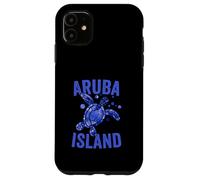 Aruba Island Watercolor Sea Turtle Dutch Caribbean Souvenir Case for iPhone 11