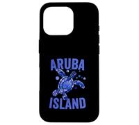 Aruba Island Watercolor Sea Turtle Dutch Caribbean Souvenir Case for iPhone 16 Pro