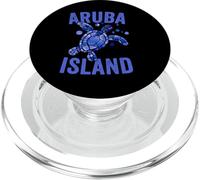 Aruba Island Watercolor Sea Turtle Dutch Caribbean Souvenir PopSockets PopGrip for MagSafe