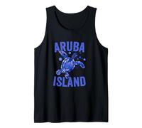Aruba Island Watercolor Sea Turtle Dutch Caribbean Souvenir Tank Top