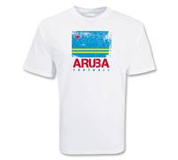 Aruba Men's Football T-Shirt in White | Size: 2XL Aruba White 2XL