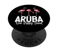 Aruba One Happy Island Dutch Caribbean Dushi Bida Aruba PopSockets Adhesive PopGrip