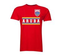 Aruba Women's Personalised Core Football Country T-Shirt in Red | Size: Large Aruba Red L