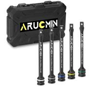 ARUCMIN 1/2" Drive Torque Limiting Extension Bar Set, 5-Piece Lug Nut Torque Stick Set With 8 Inch Color-Coded 65 to 140 Ft-Lbs Torque Sticks, JG05-001