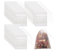 Aruicheng Reusable Tea Infusers - Empty Tea Filter Bags with Drawstring, Non-Woven, 9x10cm, 100 Pcs