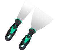 Aruicheng Wallpaper Scraper Tool Paint Scraper Stainless Steel Filling Scrapers Set Soft Grip Handle Wall Scraper Decorating Tools Wall Filler Tool 2.4 Inch