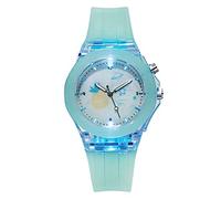 Aruie Children's Luminous Watch Fruit Peach Strawberry Watermelon Pineapple Glass Round Silicone Strap Analogue Quartz Arabic Numeral Gift Boy Girl (4 Colours), Glass, Strap