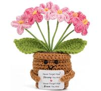 Aruigu Inspirational Gifts for Women- Handmade Positive Forget-me-not Crochet Doll Birthday Gifts for Women, FarewellGifts for Colleagues,Gifts for Girlfriend, Condolence gifts.