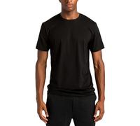 Aruki Men’s Set-in Short Sleeve Crewneck T-Shirt, Basic Essentials Cotton T Shirt for Men, Relaxed Fit Athletic Tshirt for Running, Gym, Workouts, and Lounging - Jet Black - Small