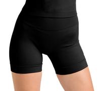 Aruki Women's Seamless Biker Shorts, Jet Black, Medium