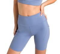 Aruki Women's High-Waisted Biker Shorts with Side Pockets, Tummy-Control Compression for Gym, Yoga, Pilates, Cycling and Running and Everyday Active Training Sports Wear for Women - Serenity - M