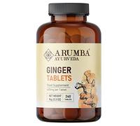 Arumba Ayurveda Ginger Tablets 240 Tablets, 400 mg per Tablet, Made with Pure Ginger Root Powder