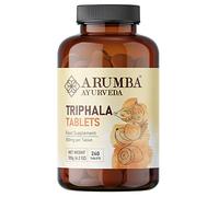 Arumba Ayurveda Triphala Tablets 240 Tablets, 500 mg per Tablet, Made with Pure Amalaki Powder, Haritaki Powder, Bibhitaki Powder