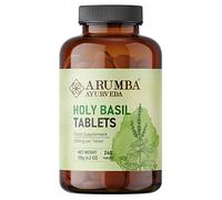 Arumba Ayurveda Tulsi (Holy Basil) Tablets 240 nos, Ocimum Sanctum - 500 mg per Tablet, Made from Pure Tulsi Leaf Powder