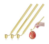 AruMinna 3PCS Pysanka Hot Wax Drawing Pens, Brass Easter Egg Decorating Pens with 0.3/0.4/0.5mm Precision Tips, Pysanky Wax Art Tools for Easter Egg Crafts, Decorative Painting & DIY Art Supplies