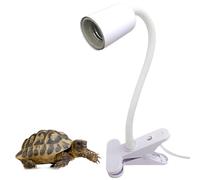 AruMinna 50W Reptile Heat Lamp, UVA UVB Full Spectrum Basking Spot Light, Dimmable Reptile Heating Lamp with 360° Rotatable Hose, for Turtles, Lizards, Snakes (White [No Light Bulb])