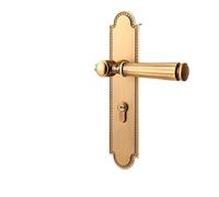 Arunasc Door Handles Integrated Bedroom Door Lock Indoor Handle Silent Magnetic Attraction Retro Antique Brass for Interior Doors knobs(Color1,Magnetic Lock)