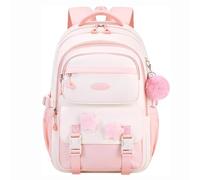 ARUNASC rucksack Cute Backpack With Star Decoration For Teenagers School Students Including Pencil Case schoolbag(Rose,1pcs)