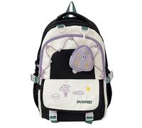 Arunasc rucksack Cute School Backpack For Girls Cute School Bag For Elementary School Students With Cheese Charm schoolbag(Nero)