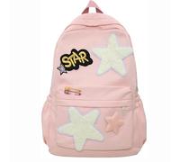 Arunasc rucksack Cute Star Girls Boys Backpack Waterproof Laptop Campus Aesthetic Back pack schoolbag(Rose)