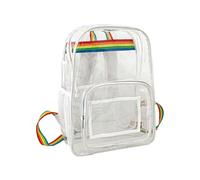 ARUNASC rucksack Heavy Duty Clear Backpack Large Durable Bookbag See Through Schoolbag For Travel Sports schoolbag(Wei)