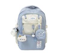 ARUNASC rucksack Large-capacity Dopamine Backpack Stylish And Versatile Schoolbag Preppy Laptop Bag For Back-to-school schoolbag(Blu)