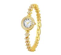 ARUNASC Watches Diamond-Studded Casual Quartz Watch Waterproof Detachable Steel Band Watch Round Bracelet Watch is a Great Gift for Women Digital(Gold)