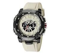 Arunasc Watches Dual Display Waterproof Sports Watch Outdoor Student Digital Electronic Watch Multi-Function Suitable for Men's Gift Digital(White Blue)