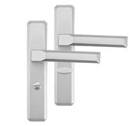 ARUNASO Handles Entry Door Handle with Lock Secure Lever Exterior for Front Entrance and Bedrooms Kitchen Single Tongue Door Locks Door Locks(Silver,45mm)