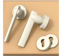 ARUNASO Handles Indoor Mute Door Lock Household Universal Bedroom Bathroom Room Handle White for Door Thickness 35-50mm Door Locks(Color2)