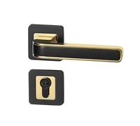 ARUNASO Handles Silent Safety Door Locks Interior Zinc Alloy Handle Lock Household Room Mute Anti-Theft Hardware Accessories Door Locks(Gold,Silent Lock)
